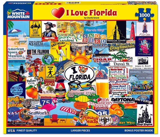 I Love Florida (1455pz) - 1000 Piece Jigsaw Puzzle